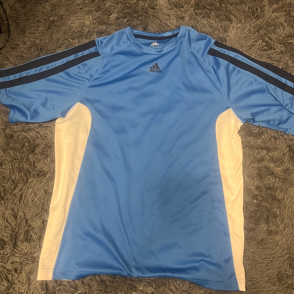 Adidas ClimaCool Baby Blue Shirt, Size Large